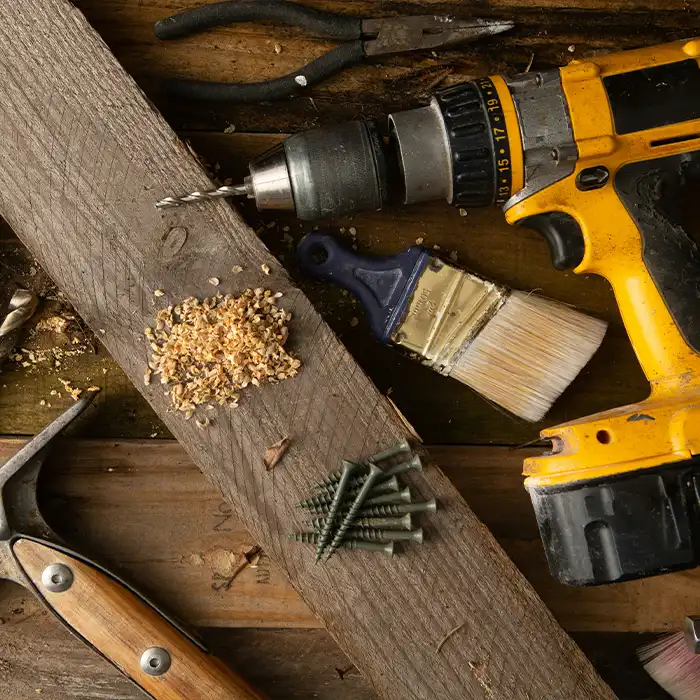 tools on table